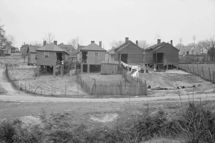 Framed Print : Negro houses, Winston-Salem, North Carolina, 1935. Creator: Walker Evans Framed Print : Negro houses, Winston-Salem, North Carolina, 1935. Creator: Walker Evans