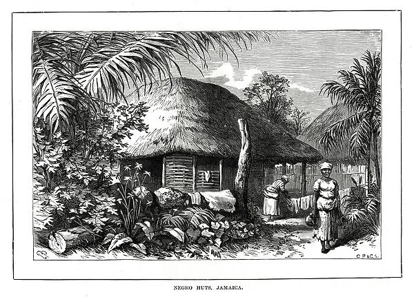 Negro Huts, Jamaica, 19th century