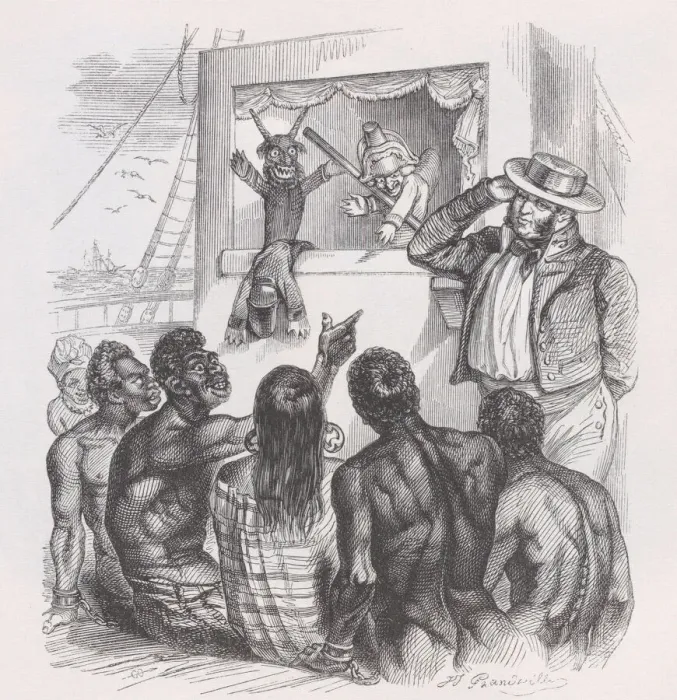 Framed Print : The Negroes and the Puppets from The Complete Works of Beranger, 1836 Framed Print : The Negroes and the Puppets from The Complete Works of Beranger, 1836