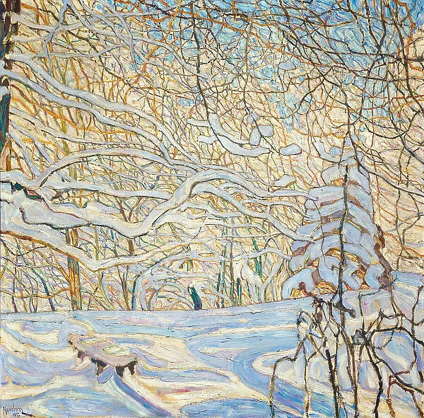 Neige dans la forêt (Snow in the forest), 1913. Creator: Manievich (Manevich), Abraham (Abram) (1883-1942)