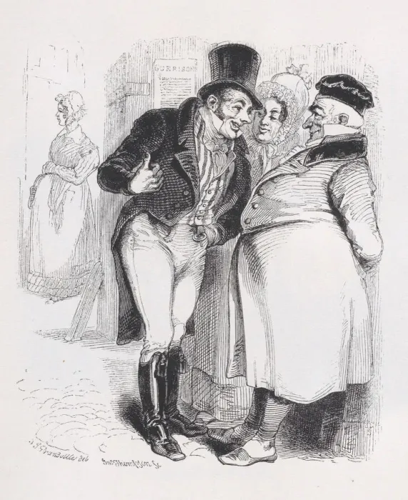 Framed Print : The Neighbor from The Complete Works of Beranger, 1836. Creator: John Thompson Framed Print : The Neighbor from The Complete Works of Beranger, 1836. Creator: John Thompson