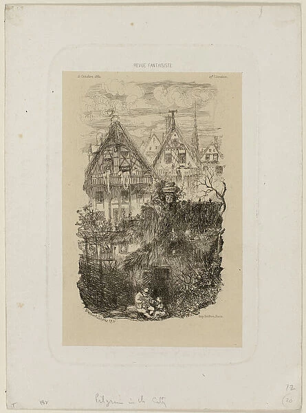 The Neighborhood, from Revue Fantaisiste, 1861. Creator: Rodolphe Bresdin