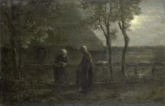 Framed Print : Neighborly Gossip, 1897. Creator: Jozef Israels Framed Print : Neighborly Gossip, 1897. Creator: Jozef Israels