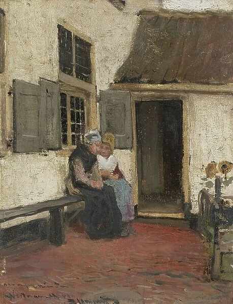 Neighborly Gossip, c.1880-c.1907. Creator: Bernardus Johannes Blommers