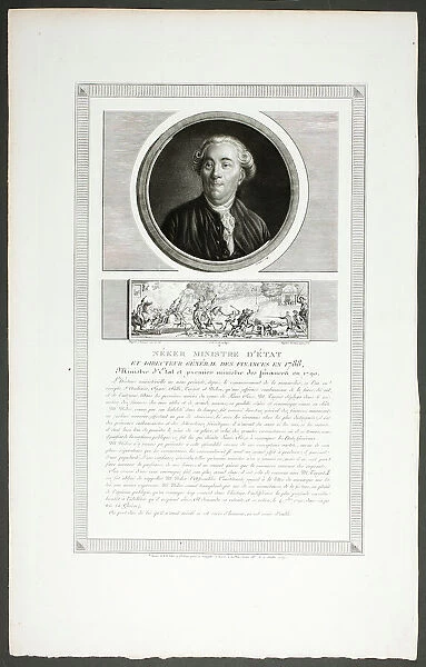 Neker, Minister of State and General Director of Finances, from Tableaux historiques... 1798–1804. Creator: Charles Francois Gabriel Levachez