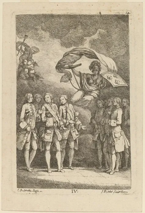 Framed Print : Nella Venuta in Roma: pl. 4, 1764. Creator: Franz Edmund Weirotter Framed Print : Nella Venuta in Roma: pl. 4, 1764. Creator: Franz Edmund Weirotter