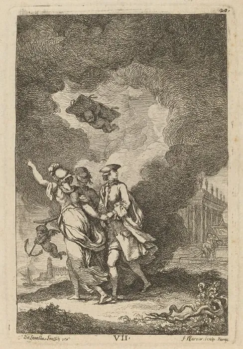 Framed Print : Nella Venuta in Roma: pl. 7, 1764. Creator: Franz Edmund Weirotter Framed Print : Nella Venuta in Roma: pl. 7, 1764. Creator: Franz Edmund Weirotter