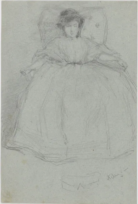 Framed Print : Nelly, 1867-1870. Creator: James Abbott McNeill Whistler Framed Print : Nelly, 1867-1870. Creator: James Abbott McNeill Whistler