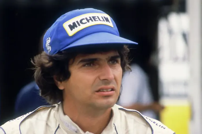 Framed Print : Nelson Piquet at the British Grand Prix, Silverstone, Northamptonshire, 1983 Framed Print : Nelson Piquet at the British Grand Prix, Silverstone, Northamptonshire, 1983