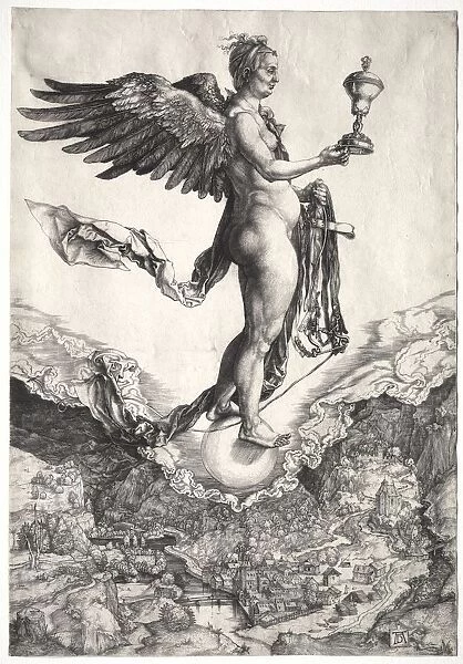 Nemesis, c. 1501-1502. Creator: Albrecht Dürer (German, 1471-1528)