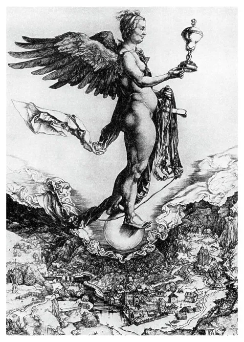 Framed Print : Nemesis or Good Fortune, c1502 (1956) Framed Print : Nemesis or Good Fortune, c1502 (1956)