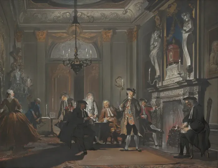Framed Print : Nemo Loquebatur ('No one was speaking'), c1720-1750. Creator: Cornelis Troost Framed Print : Nemo Loquebatur ('No one was speaking'), c1720-1750. Creator: Cornelis Troost