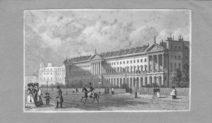 Framed Print : Neoclassical building, 19th century. Creator: Unknown Framed Print : Neoclassical building, 19th century. Creator: Unknown
