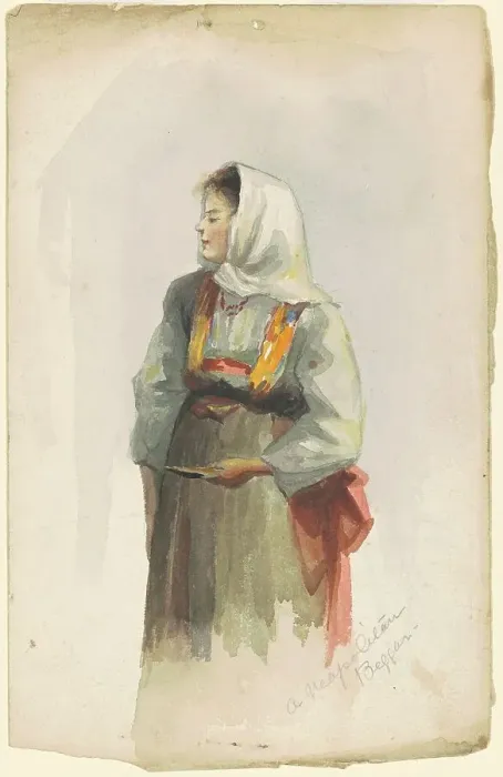 Framed Print : A Neopolitan Beggar, c. 1892. Creator: Marietta Minnigerode Andrews Framed Print : A Neopolitan Beggar, c. 1892. Creator: Marietta Minnigerode Andrews
