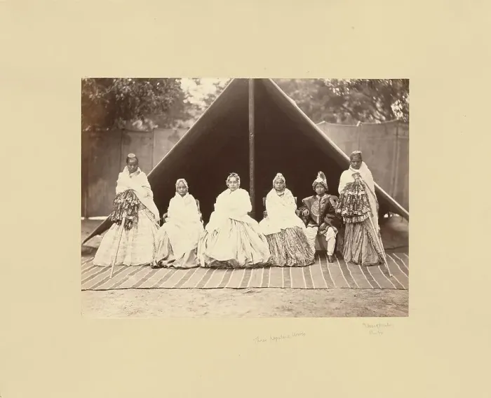 Framed Print : Three Nepalese Wives, about 1870s. Creator: Bourne & Shepherd Framed Print : Three Nepalese Wives, about 1870s. Creator: Bourne & Shepherd
