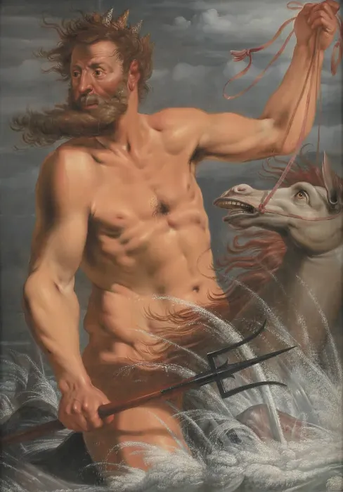 Framed Print : Neptune, 1619. Creator: Werner Jacobsz. van den Valckert Framed Print : Neptune, 1619. Creator: Werner Jacobsz. van den Valckert