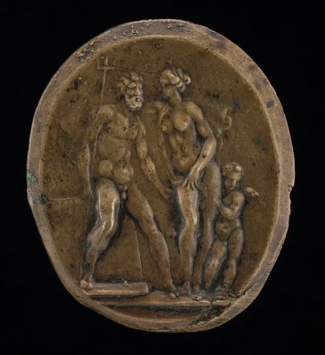 Framed Print : Neptune, Amphitrite and Cupid. Creator: Valerio Belli Framed Print : Neptune, Amphitrite and Cupid. Creator: Valerio Belli