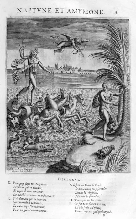 Framed Print : Neptune and Amymone, 1615. Artist: Leonard Gaultier Framed Print : Neptune and Amymone, 1615. Artist: Leonard Gaultier