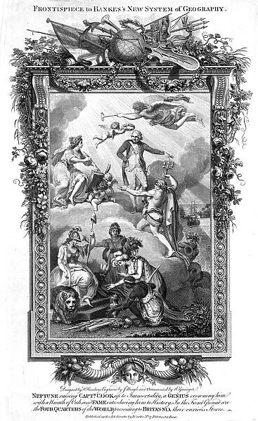 Neptune raising James Cook to immortality and fame, late 18th century