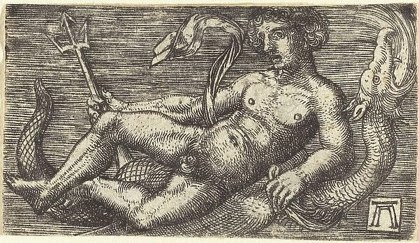 Neptune on a Sea Monster, c. 1520 / 1525. Creator: Albrecht Altdorfer