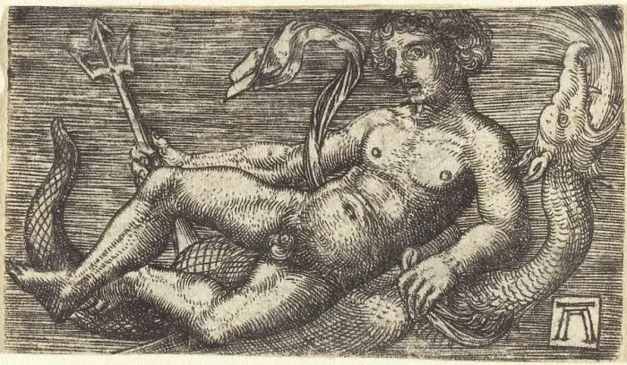 Framed Print : Neptune on a Sea Monster, c. 1520 / 1525. Creator: Albrecht Altdorfer Framed Print : Neptune on a Sea Monster, c. 1520 / 1525. Creator: Albrecht Altdorfer