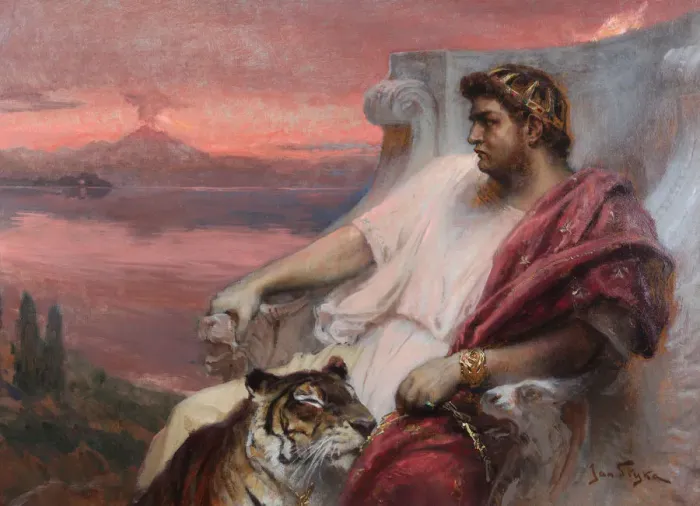 Framed Print : Nero at Baiae, c. 1900 Framed Print : Nero at Baiae, c. 1900