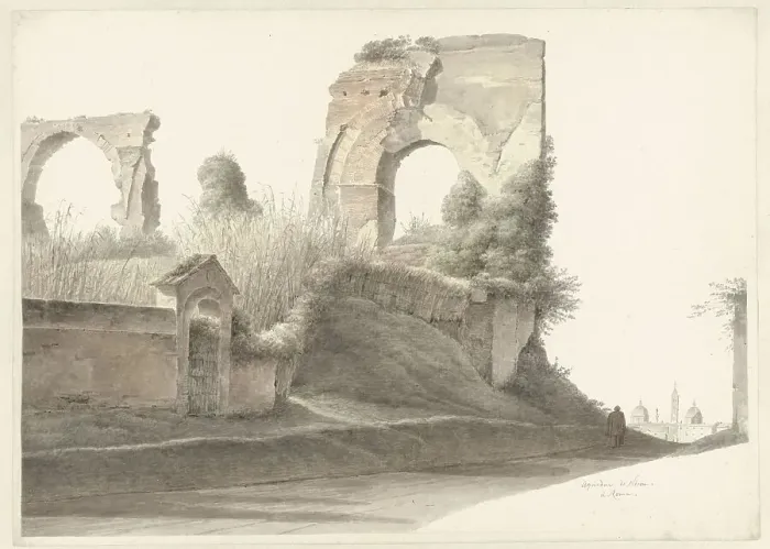 Framed Print : Nero's Aqueduct in Rome, c.1809-c.1812. Creator: Josephus Augustus Knip Framed Print : Nero's Aqueduct in Rome, c.1809-c.1812. Creator: Josephus Augustus Knip