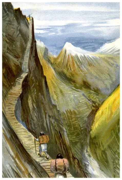 Framed Print : The Nerpani track, Tibet, 1898. Artist: FA Brockhaus Framed Print : The Nerpani track, Tibet, 1898. Artist: FA Brockhaus