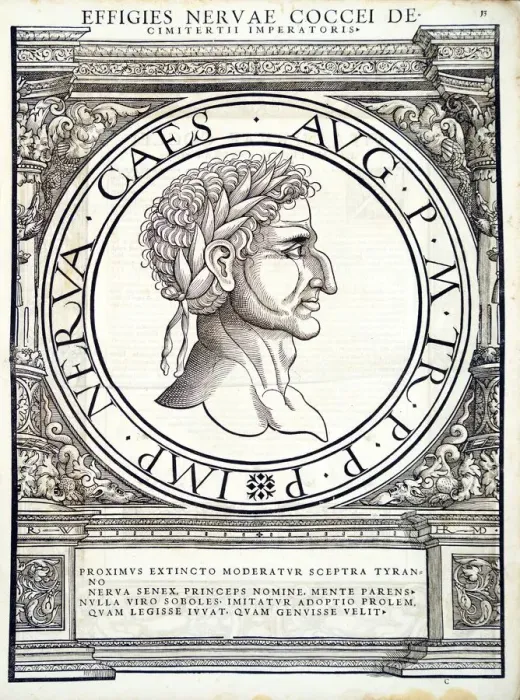 Framed Print : Nerva (30 -98 AD), 1559 Framed Print : Nerva (30 -98 AD), 1559