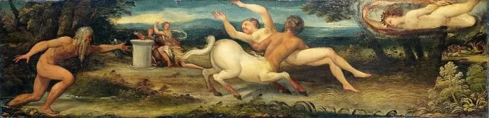 Framed Print : Nessus and Deianira, 1540-1560. Creator: Lambert Sustris Framed Print : Nessus and Deianira, 1540-1560. Creator: Lambert Sustris