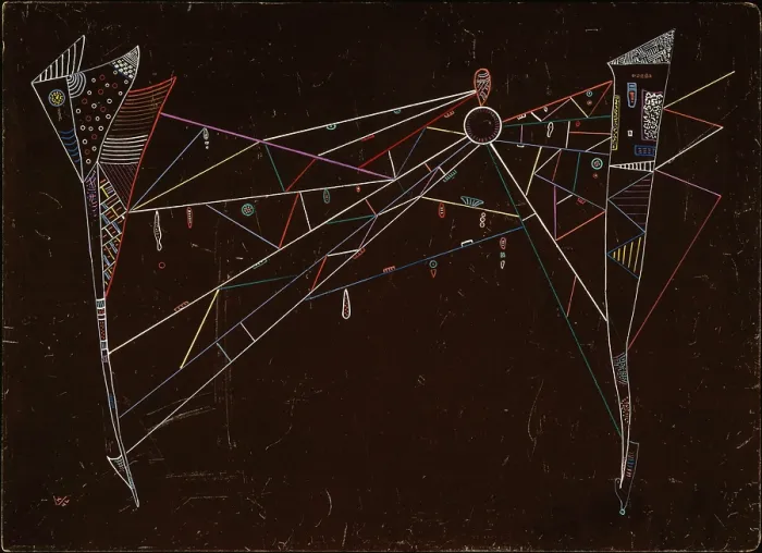 Framed Print : The Net (Das Netz), 1942. Creator: Kandinsky, Wassily Vasilyevich (1866-1944)