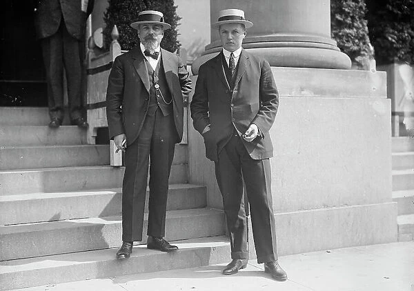 Netherlands Mission To The U.S. - J.E. Van Der Weilen And T.G. Heldring, Secretaries To The... 1917 Creator: Harris & Ewing. Netherlands Mission To The U.S. - J.E. Van Der Weilen And T.G
