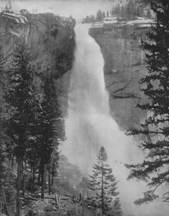 Framed Print : Nevada Fall in the Yosemite Valley, 19th century Framed Print : Nevada Fall in the Yosemite Valley, 19th century