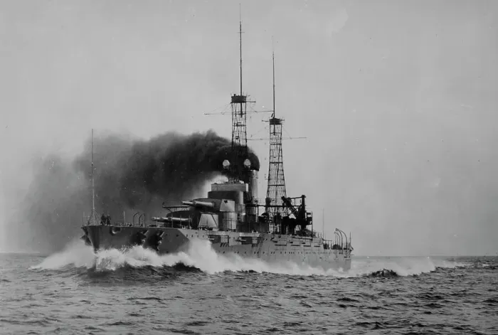 Framed Print : NEVADA on trial run (22 1 / 2 knots), between c1915 and 1916. Creator: Bain News Service Framed Print : NEVADA on trial run (22 1 / 2 knots), between c1915 and 1916. Creator: Bain News Service