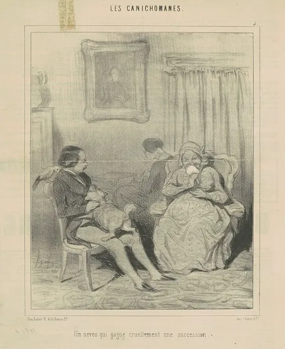 Framed Print : Un neveu qui gagne cruellement une succession, 19th century. Creator: Honore Daumier Framed Print : Un neveu qui gagne cruellement une succession, 19th century. Creator: Honore Daumier