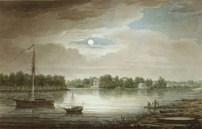 Framed Print : Nevka River near the Yelagin Bridge, 1829. Artist: Vorobyev, Maxim Nikiphorovich (1787-1855) Framed Print : Nevka River near the Yelagin Bridge, 1829. Artist: Vorobyev, Maxim Nikiphorovich (1787-1855)