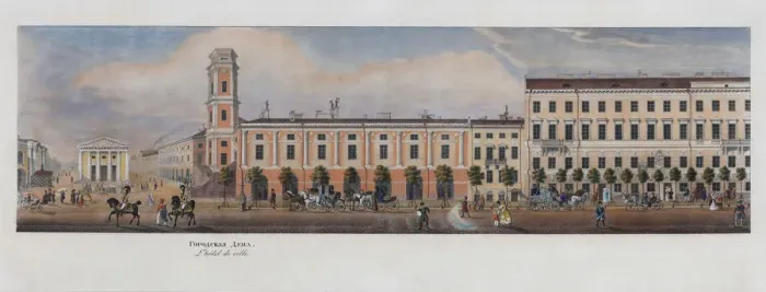 Framed Print : Nevsky Prospekt and City Duma in Saint Petersburg, 1830s Framed Print : Nevsky Prospekt and City Duma in Saint Petersburg, 1830s