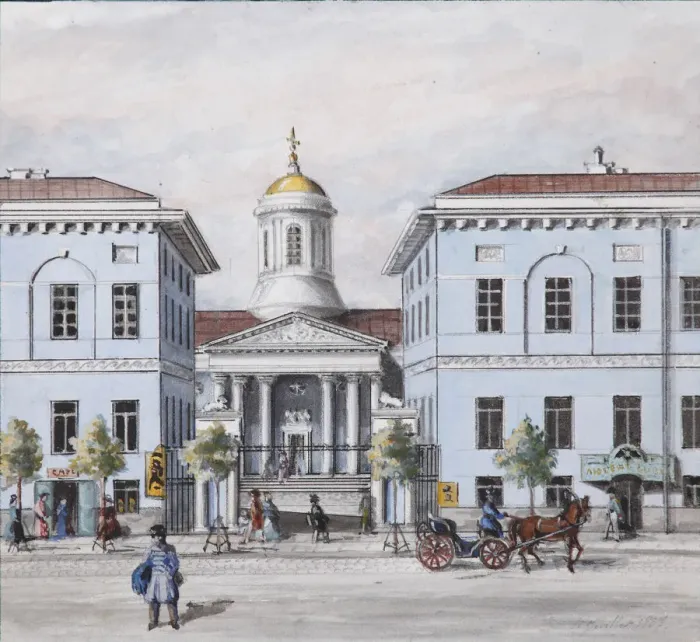 Framed Print : The Nevsky Prospekt in Saint Petersburg, 1830-1840s. Artist: Sadovnikov, Vasily Semyonovich (1800-1879) Framed Print : The Nevsky Prospekt in Saint Petersburg, 1830-1840s. Artist: Sadovnikov, Vasily Semyonovich (1800-1879)