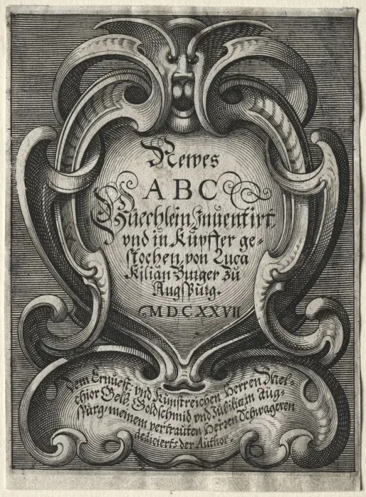Framed Print : New ABC Booklet: Title Page, 1627. Creator: Lucas Kilian (German, 1579-1637) Framed Print : New ABC Booklet: Title Page, 1627. Creator: Lucas Kilian (German, 1579-1637)