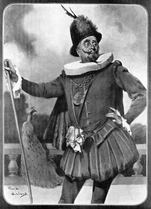 Framed Print : The new actor-knight: Sir Herbert Beerbohm Tree as Malvolio, 1909. Creator: Frank Haviland Framed Print : The new actor-knight: Sir Herbert Beerbohm Tree as Malvolio, 1909. Creator: Frank Haviland