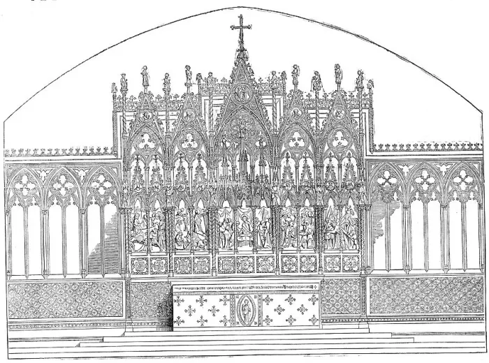 Framed Print : New Alabaster Screen, in Ely Cathedral, 1854. Creator: Unknown Framed Print : New Alabaster Screen, in Ely Cathedral, 1854. Creator: Unknown