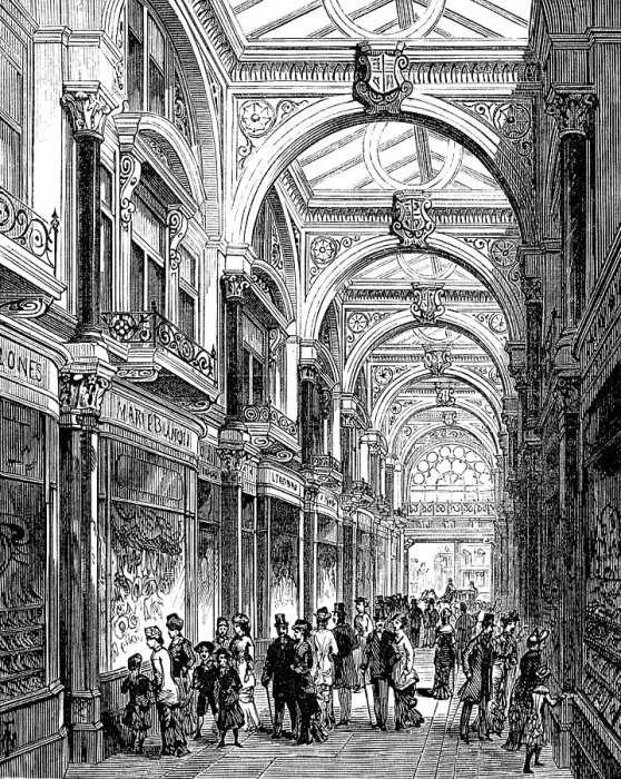 Framed Print : New arcade, Old Bond-Street: interior, 1880. Creator: Unknown Framed Print : New arcade, Old Bond-Street: interior, 1880. Creator: Unknown