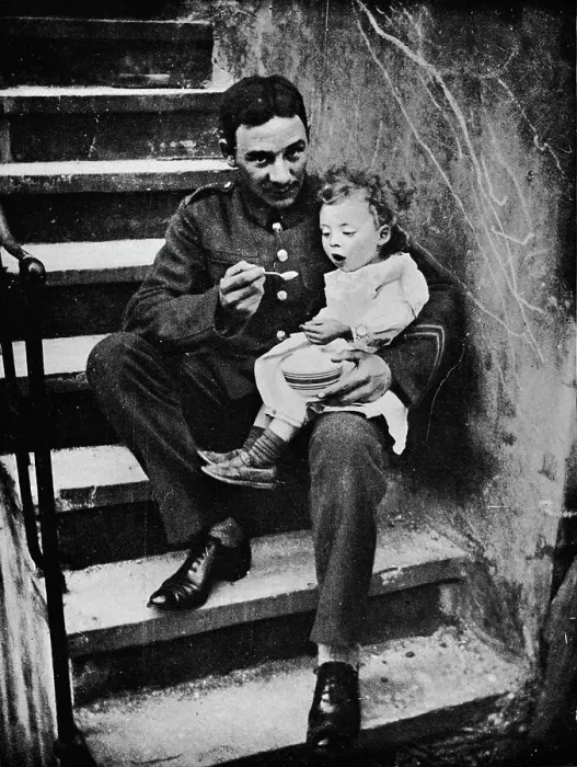 Framed Print : One of the New Army making himself useful in his billet, 1915 Framed Print : One of the New Army making himself useful in his billet, 1915