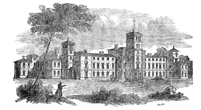 Framed Print : The New Asylum for Fatherless Children, at Coulsdon, near Croydon, 1858. Creator: Gilks Framed Print : The New Asylum for Fatherless Children, at Coulsdon, near Croydon, 1858. Creator: Gilks