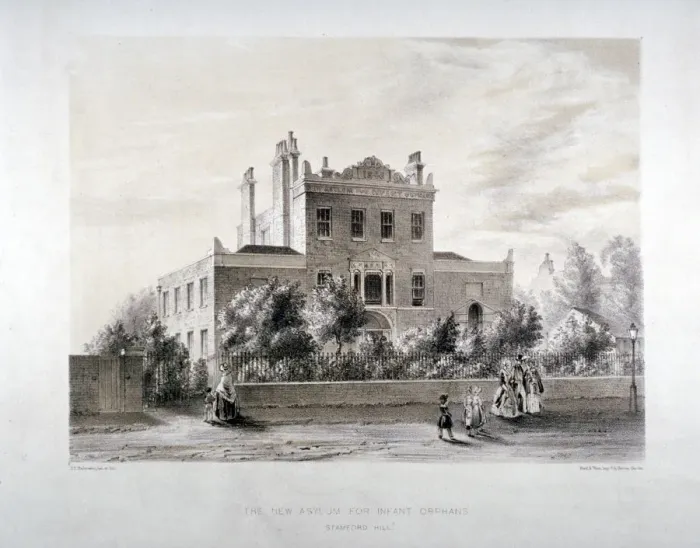 Framed Print : New asylum for infant orphans at Stamford Hill, Stoke Newington, London, c1846. Artist Framed Print : New asylum for infant orphans at Stamford Hill, Stoke Newington, London, c1846. Artist