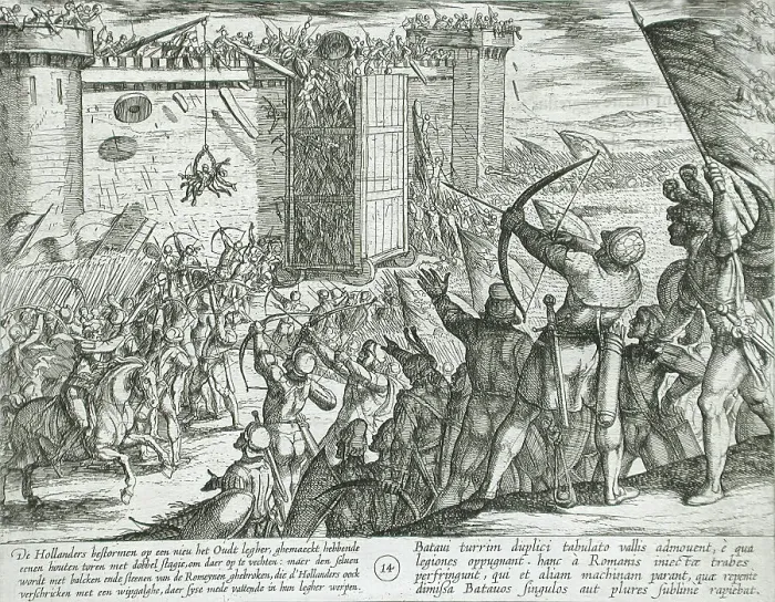 Framed Print : New Attack on the Fortress, Publshed 1612. Creator: Antonio Tempesta Framed Print : New Attack on the Fortress, Publshed 1612. Creator: Antonio Tempesta