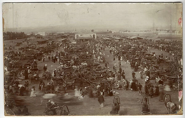 New Bazaar Square at the height of trade, 1865. Creator: Unknown