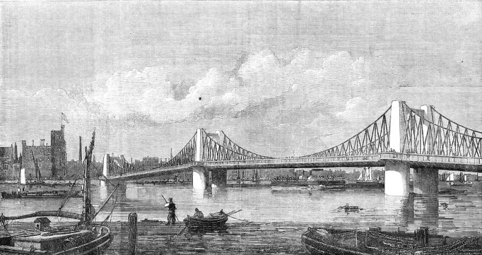 Framed Print : New bridge at Lambeth, 1862. Creator: Unknown Framed Print : New bridge at Lambeth, 1862. Creator: Unknown