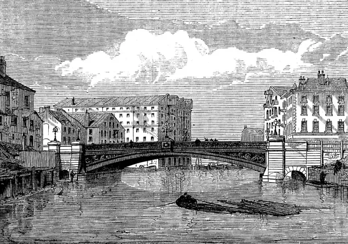 Framed Print : The New Bridge at Leeds, 1873. Creator: Unknown Framed Print : The New Bridge at Leeds, 1873. Creator: Unknown