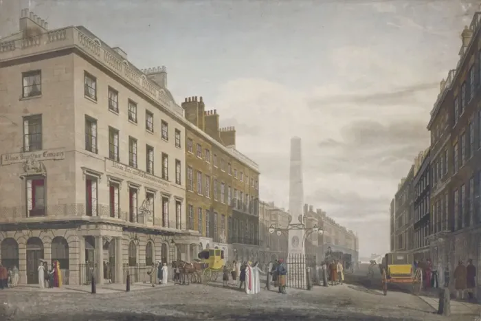 Framed Print : New Bridge Street, City of London, 1809. Artist: William James Bennett Framed Print : New Bridge Street, City of London, 1809. Artist: William James Bennett